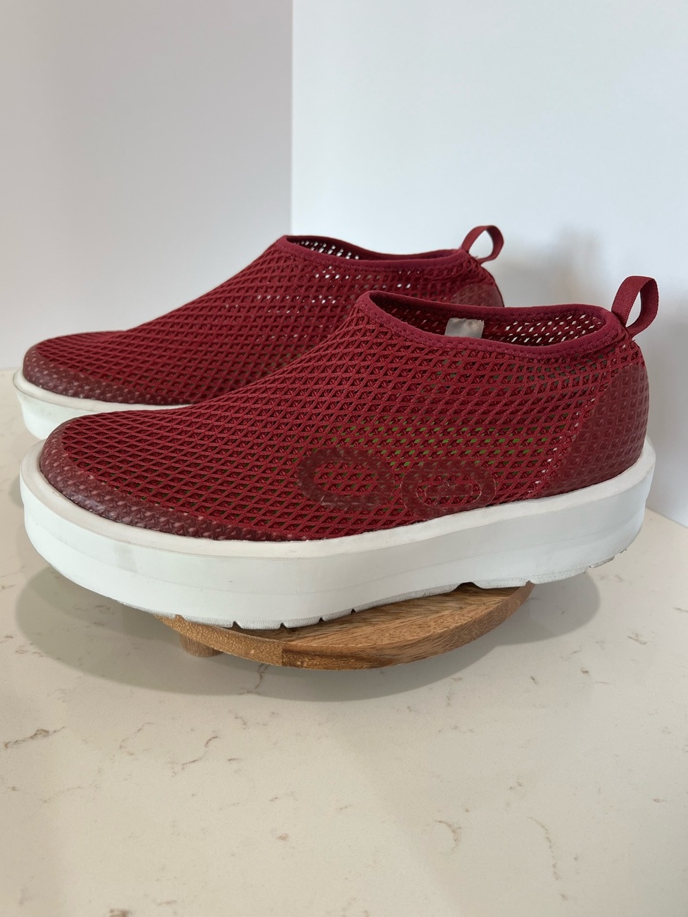 OOFOS OOmega Chukka Recovery Slip On Shoes Rosebud Pink Mesh Women’s Size 10 - Picture 3 of 12